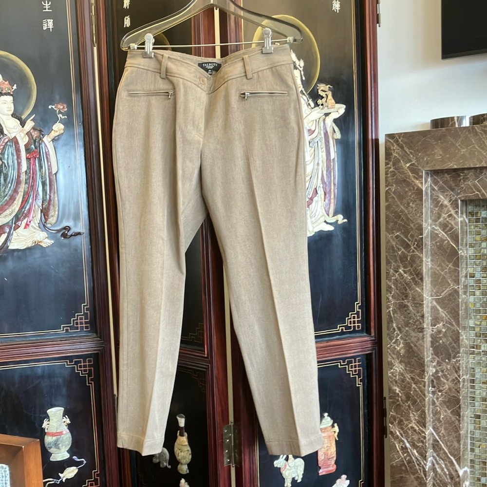 Talbots Tan Chinos Classic Straight-Leg Pants
